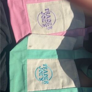 Kids Canvas Tote Bag - Pink or Mint